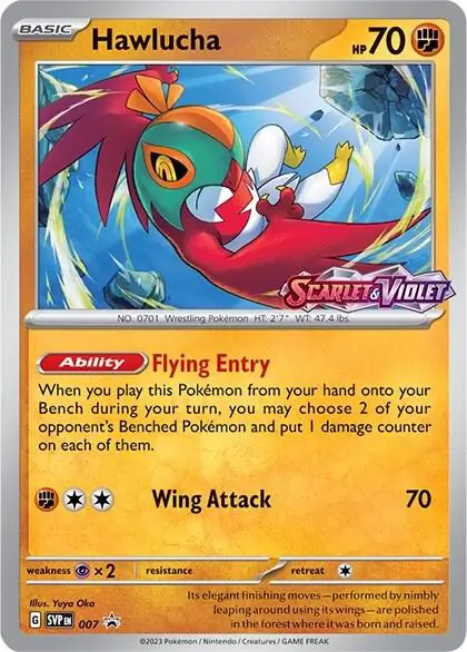 Hawlucha Pokemon card from Scarlet & Violet Promos