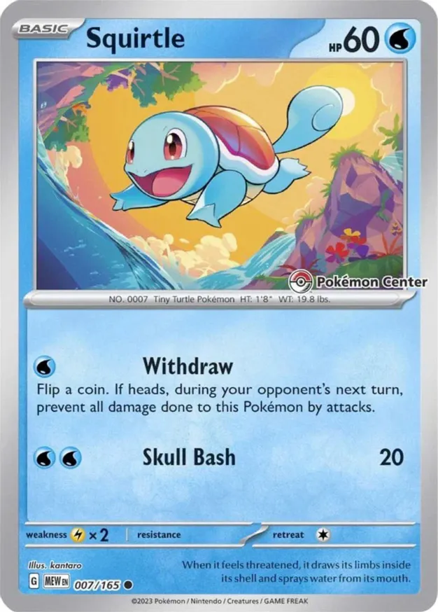 Squirtle Pokemon Center Pokemon card from Scarlet & Violet Promos