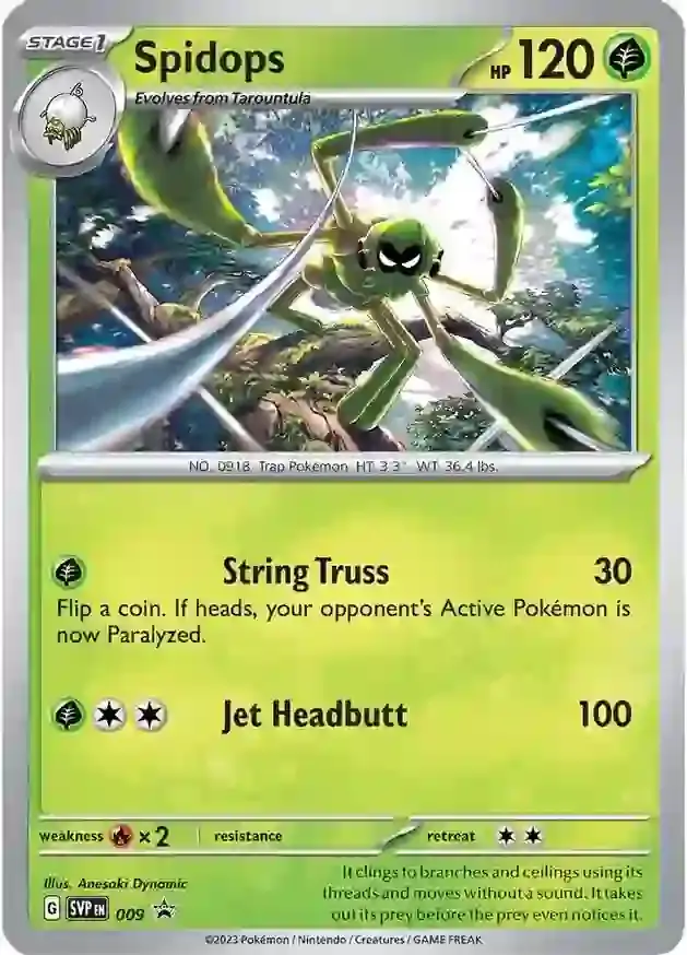 Spidops Pokemon card from Scarlet & Violet Promos