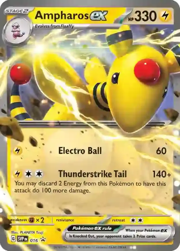 Ampharos ex Pokemon card from Scarlet & Violet Promos
