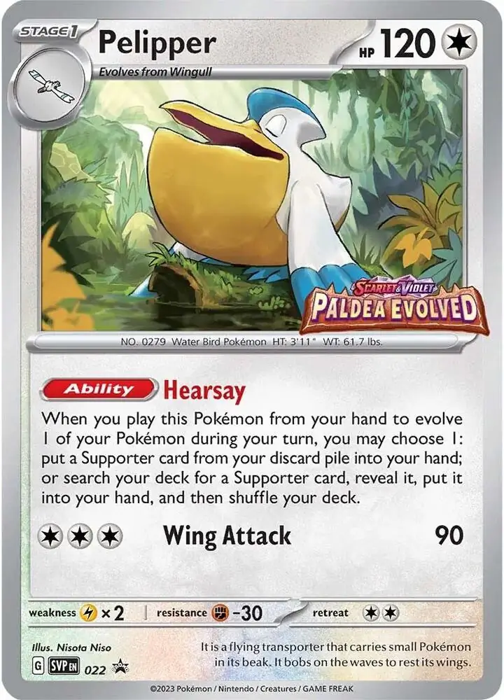 Pelipper Pokemon card from Scarlet & Violet Promos