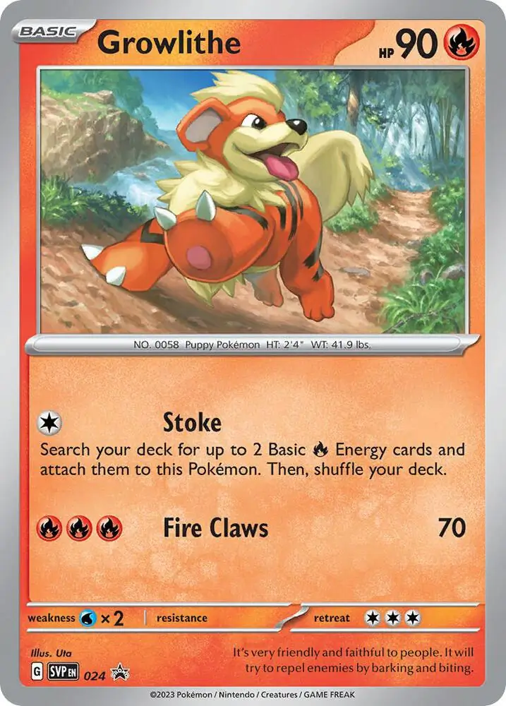 Growlithe Pokemon card from Scarlet & Violet Promos