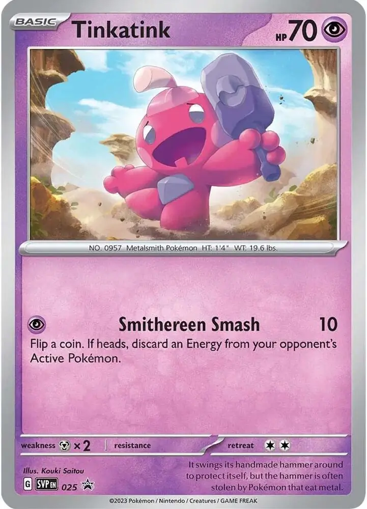 Tinkatink Pokemon card from Scarlet & Violet Promos