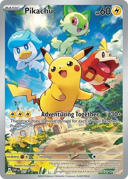 Pikachu Pokemon card from Scarlet & Violet Promos