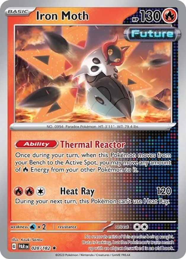 Iron Moth Pokemon card from Scarlet & Violet Promos