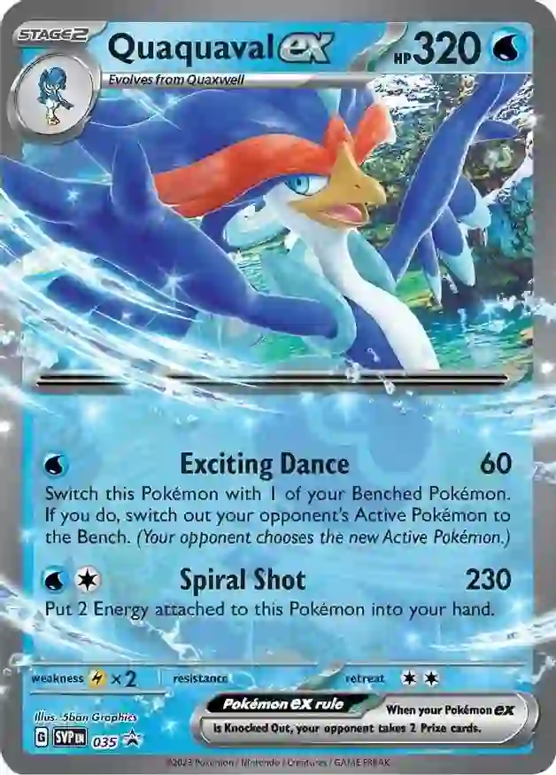 Quaquaval ex Pokemon card from Scarlet & Violet Promos