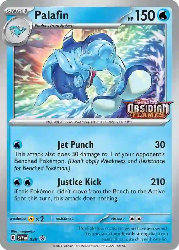 Palafin Pokemon card from Scarlet & Violet Promos
