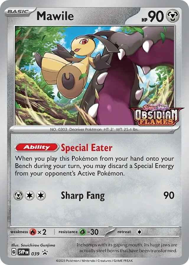 Mawile Pokemon card from Scarlet & Violet Promos