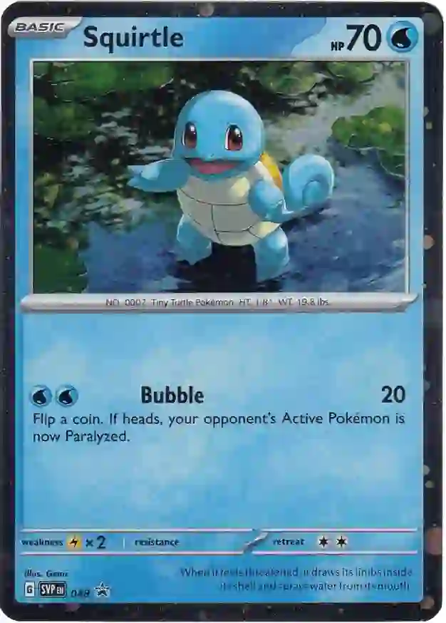 Squirtle Pokemon card from Scarlet & Violet Promos