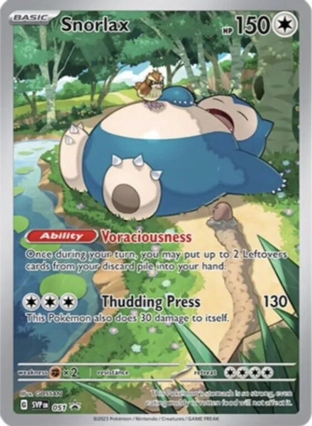 Snorlax Pokemon card from Scarlet & Violet Promos
