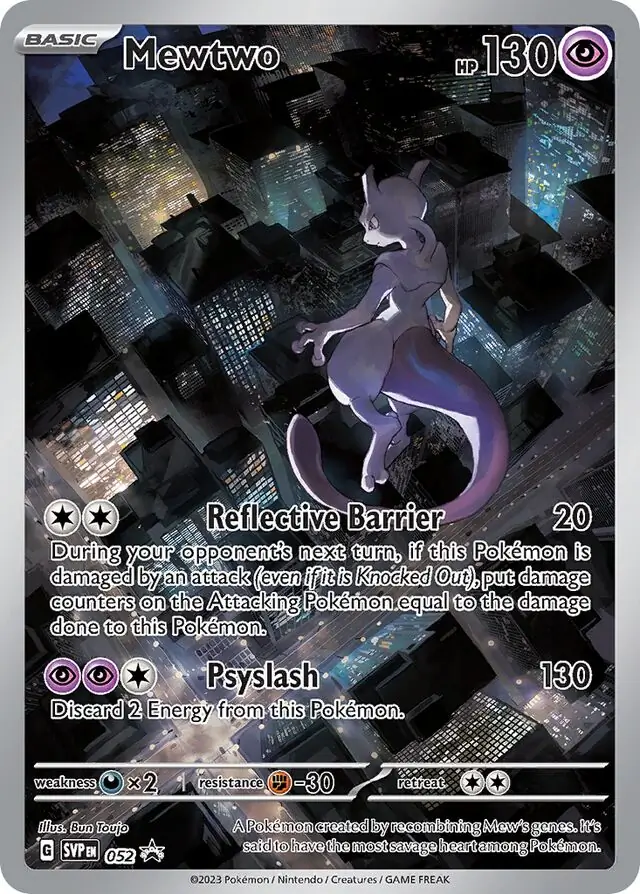 Mewtwo Pokemon card from Scarlet & Violet Promos