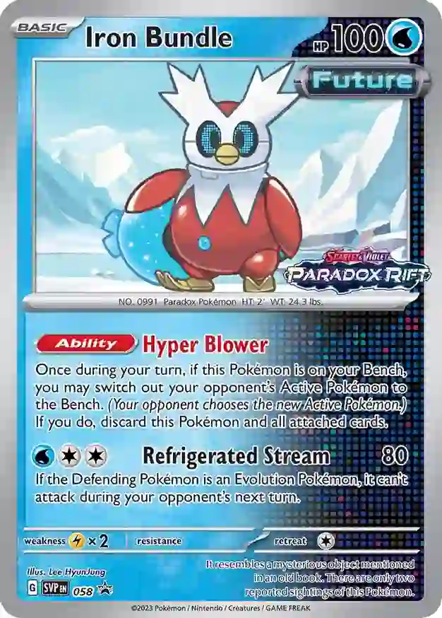 Iron Bundle Pokemon card from Scarlet & Violet Promos