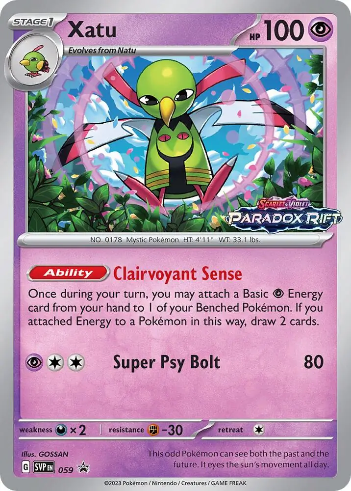Xatu Pokemon card from Scarlet & Violet Promos