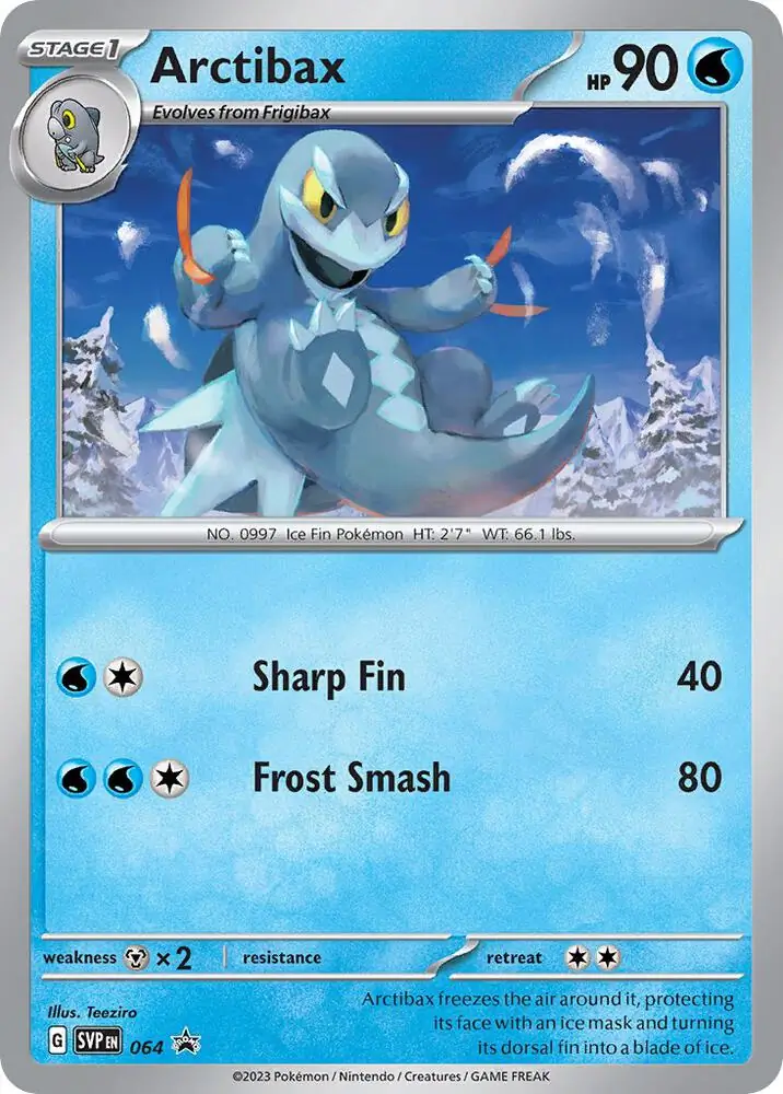 Arctibax Pokemon card from Scarlet & Violet Promos