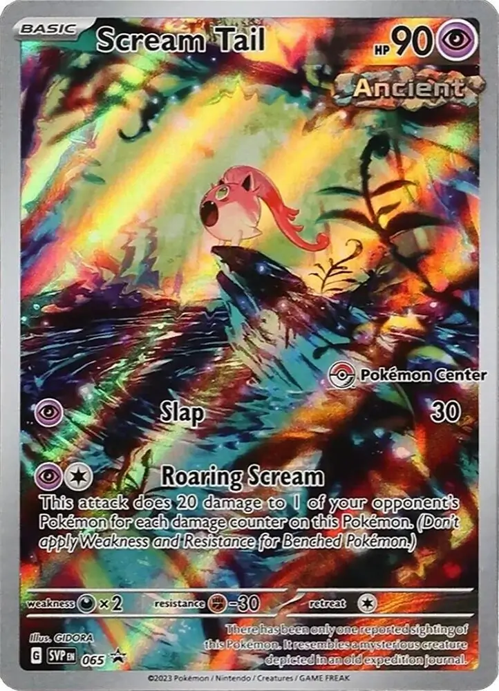 Scream Tail Pokemon Center Pokemon card from Scarlet & Violet Promos