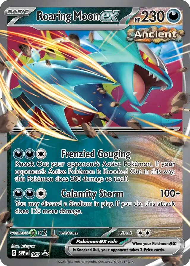 Roaring Moon ex Pokemon card from Scarlet & Violet Promos