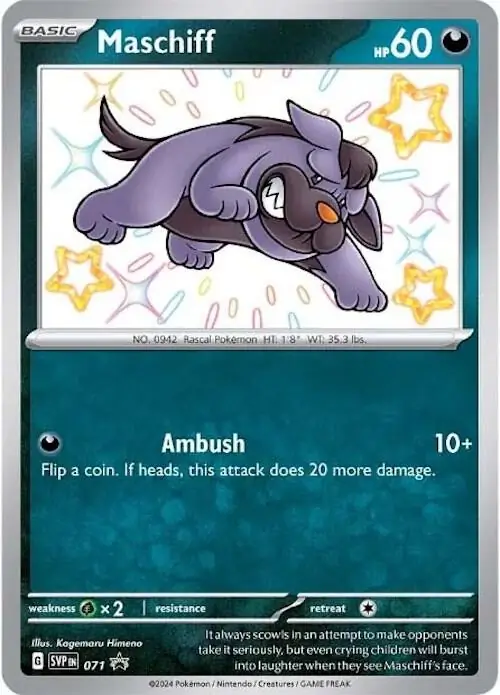 Maschiff Pokemon card from Scarlet & Violet Promos