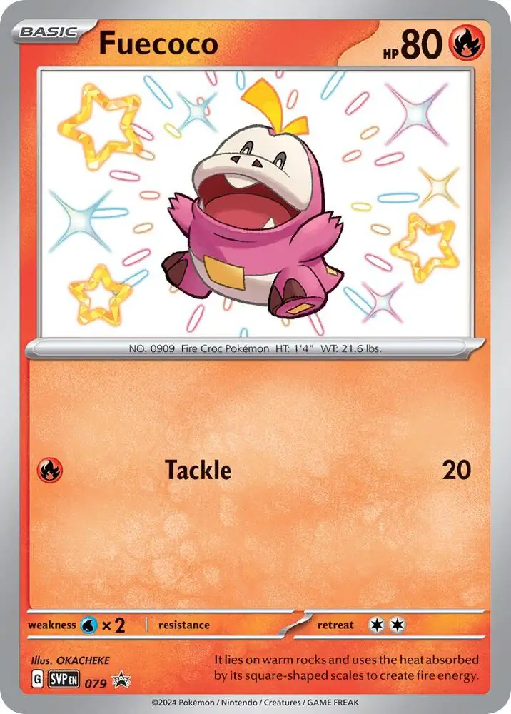 Fuecoco Pokemon card from Scarlet & Violet Promos
