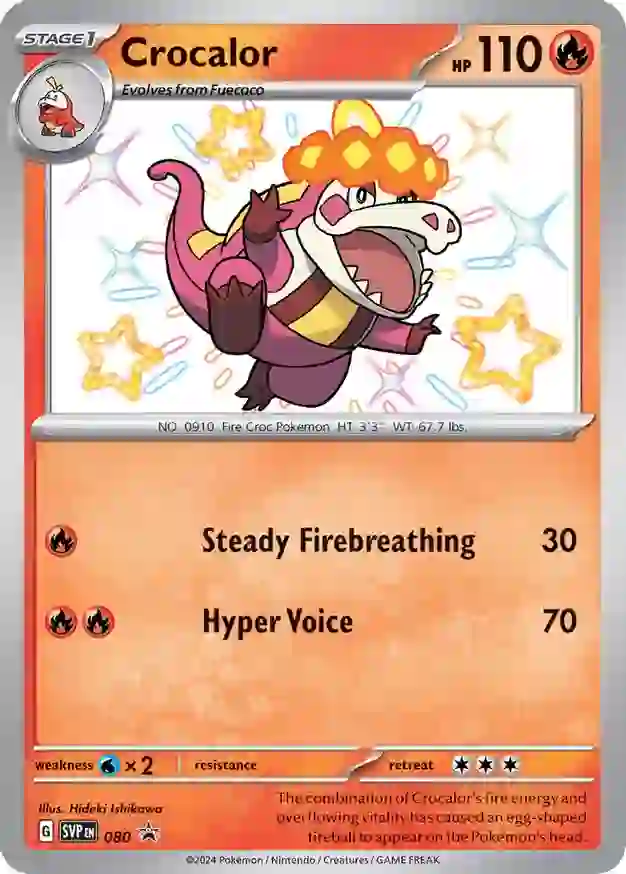 Crocalor Pokemon card from Scarlet & Violet Promos