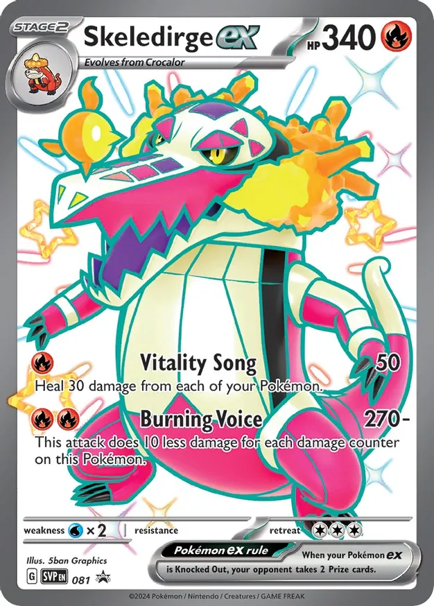 Skeledirge ex Pokemon card from Scarlet & Violet Promos