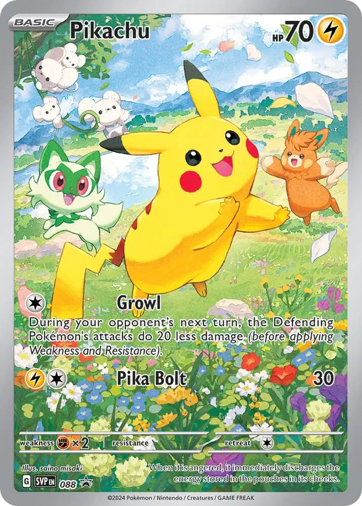Pikachu Pokemon card from Scarlet & Violet Promos