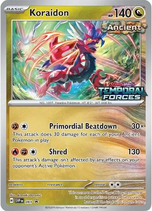 Koraidon Pokemon card from Scarlet & Violet Promos