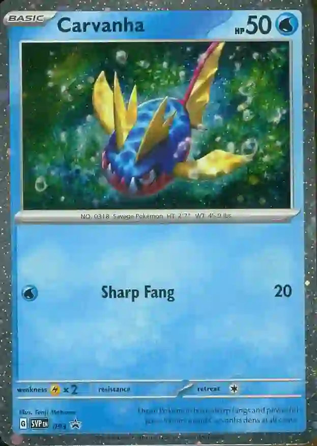 Carvanha Pokemon card from Scarlet & Violet Promos