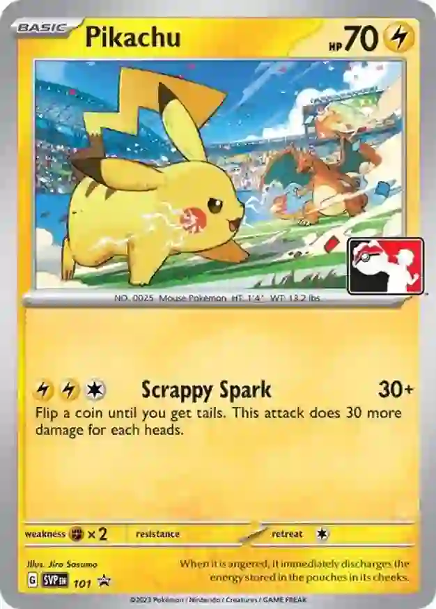 Pikachu Pokemon card from Scarlet & Violet Promos