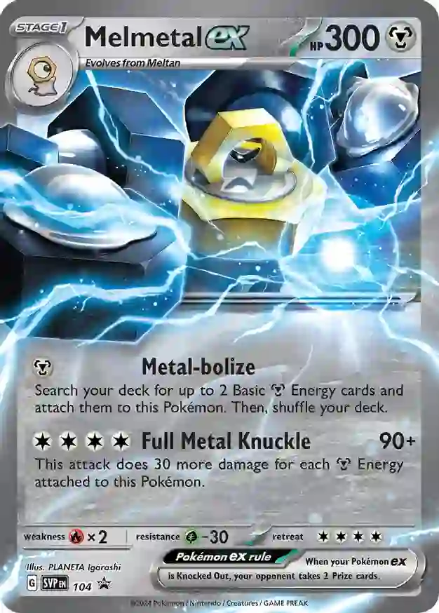 Melmetal ex Pokemon card from Scarlet & Violet Promos