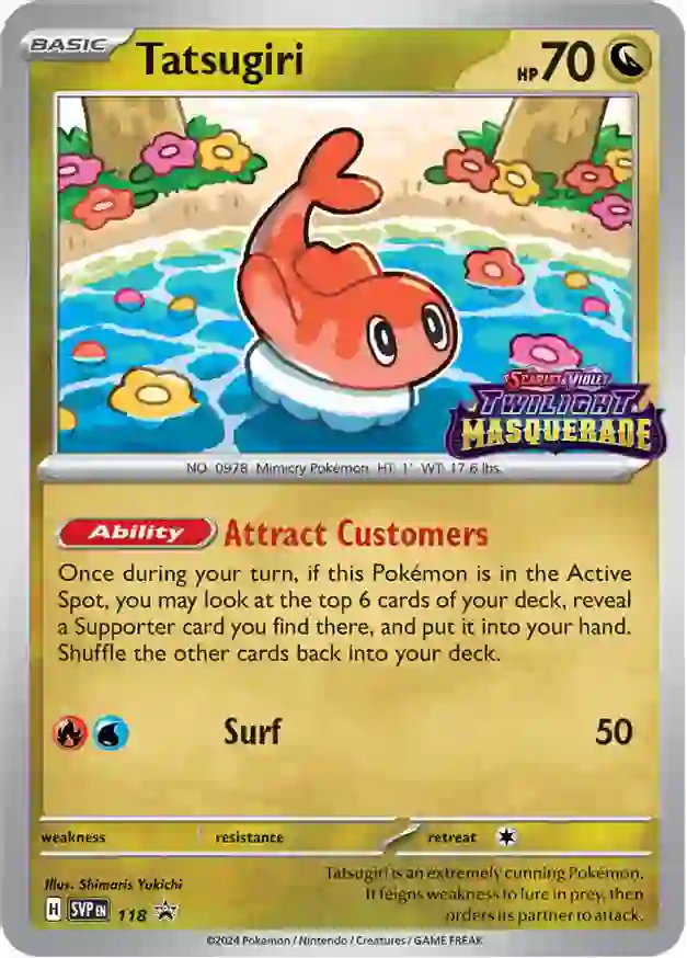 Tatsugiri Pokemon card from Scarlet & Violet Promos