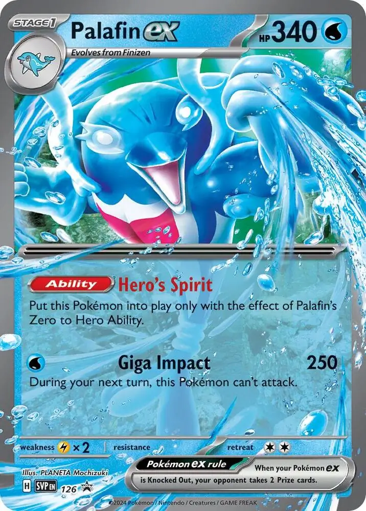Palafin ex Pokemon card from Scarlet & Violet Promos