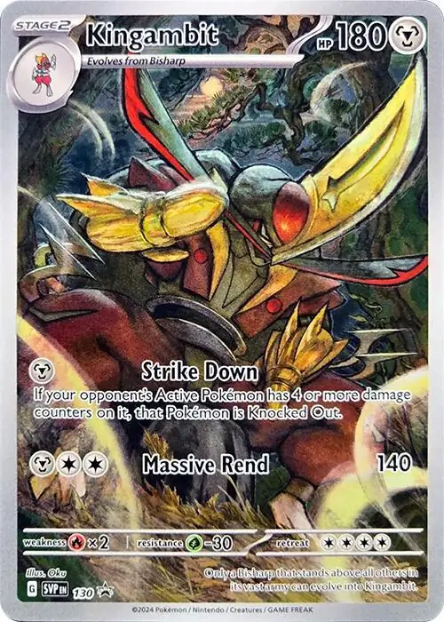 Kingambit Pokemon card from Scarlet & Violet Promos