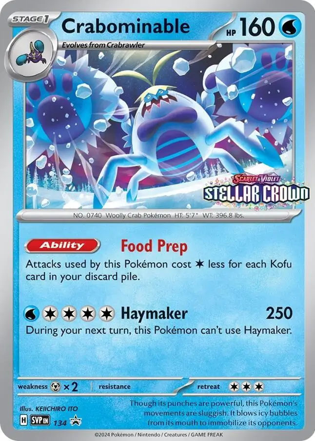 Crabominable Pokemon card from Scarlet & Violet Promos