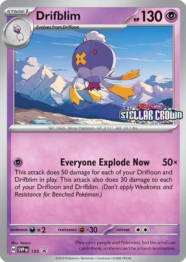 Drifblim Pokemon card from Scarlet & Violet Promos
