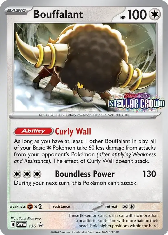 Bouffalant Pokemon card from Scarlet & Violet Promos