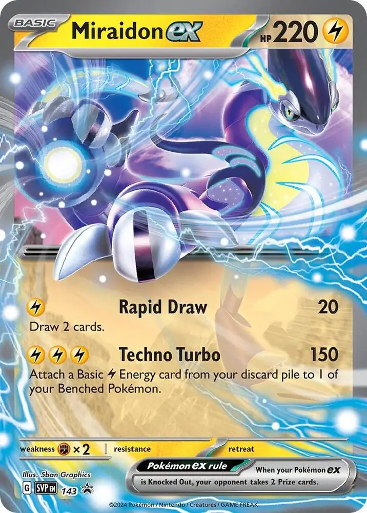 Miraidon ex Pokemon card from Scarlet & Violet Promos