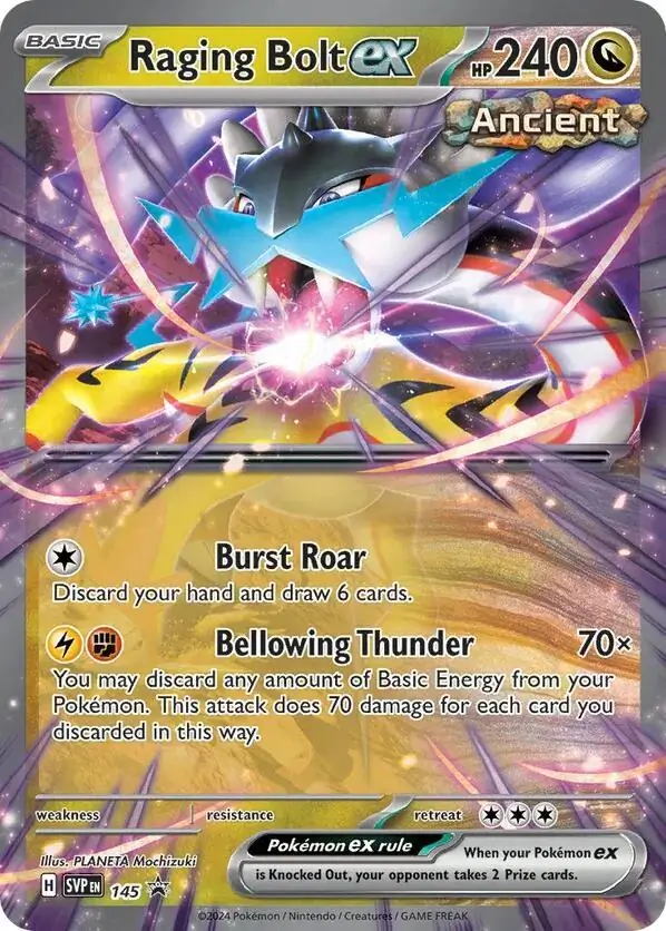 Raging Bolt ex Pokemon card from Scarlet & Violet Promos