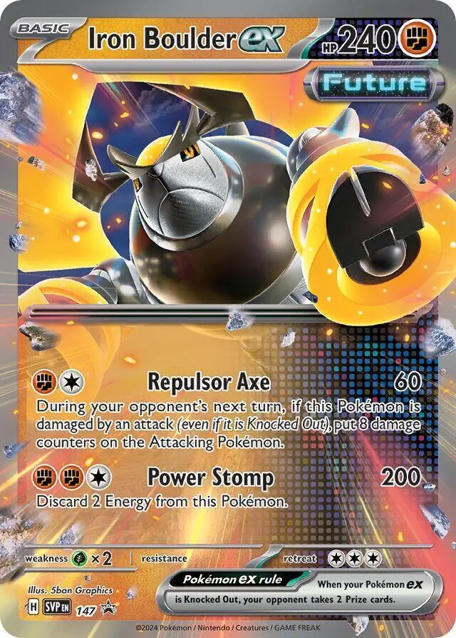 Iron Boulder ex Pokemon card from Scarlet & Violet Promos
