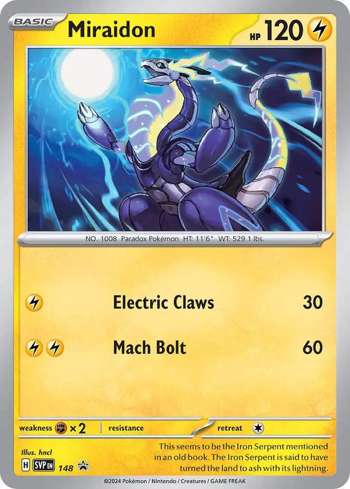 Miraidon Pokemon card from Scarlet & Violet Promos