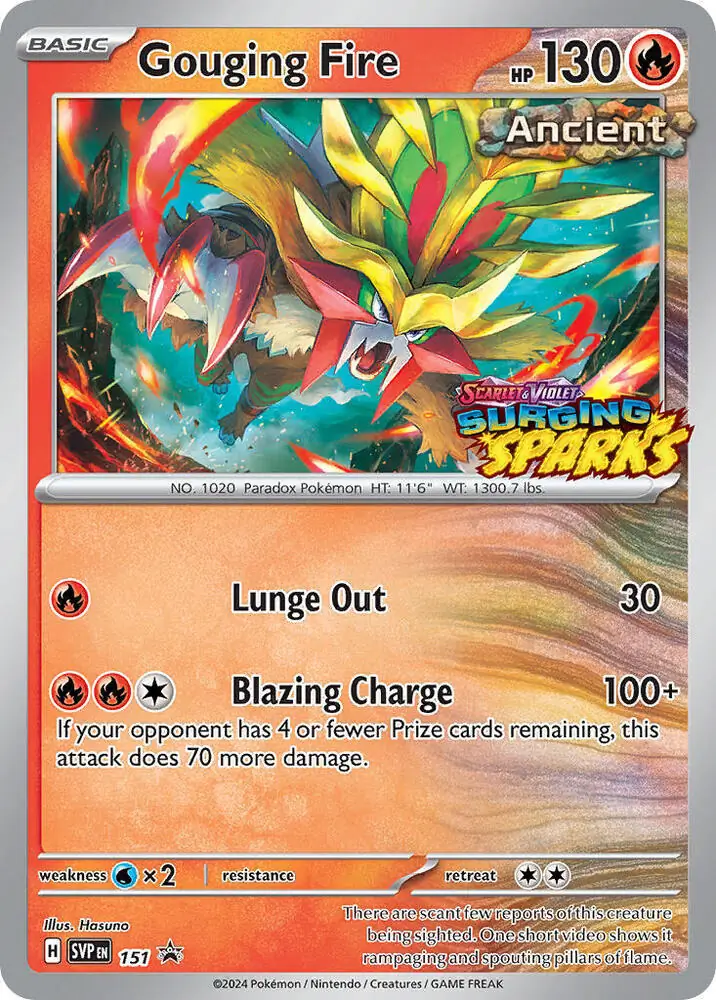 Gouging Fire Pokemon card from Scarlet & Violet Promos