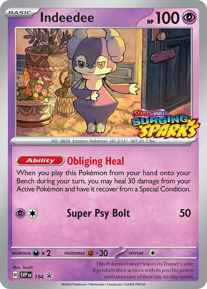 Indeedee Pokemon card from Scarlet & Violet Promos