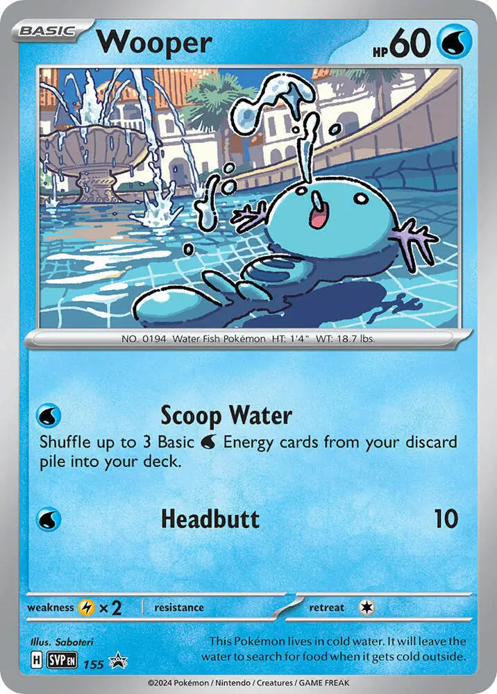 Wooper Pokemon card from Scarlet & Violet Promos