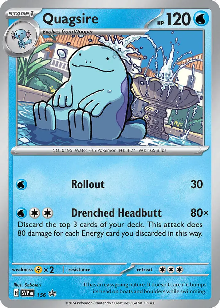 Quagsire Pokemon card from Scarlet & Violet Promos