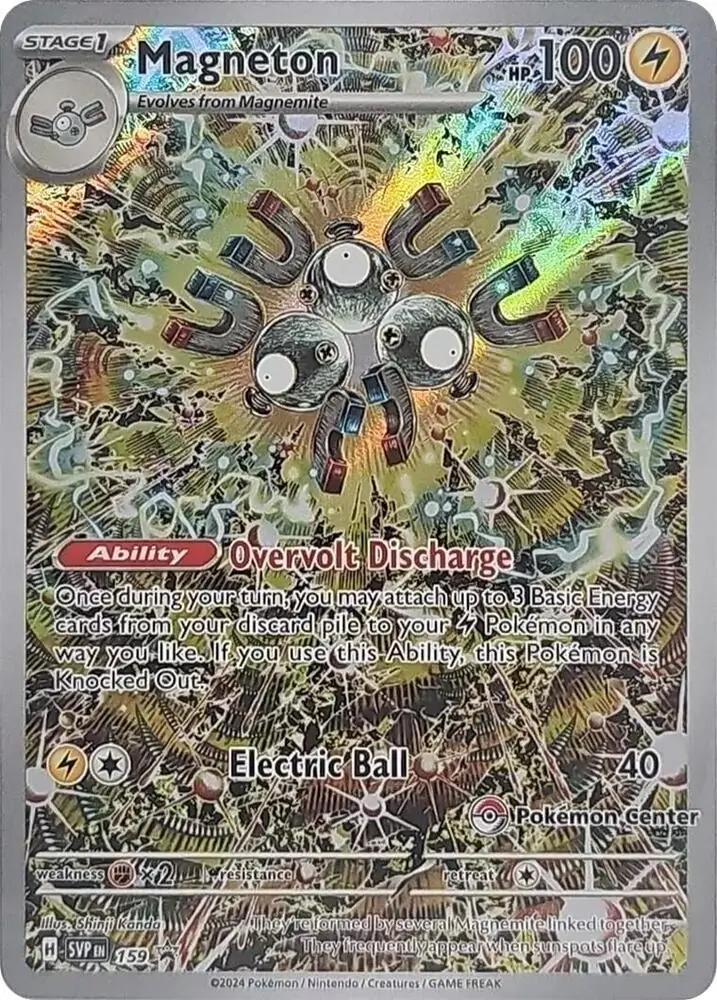 Magneton Pokemon Center Pokemon card from Scarlet & Violet Promos