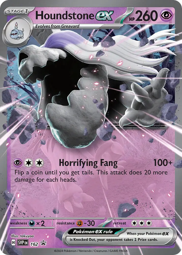Houndstone ex Pokemon card from Scarlet & Violet Promos