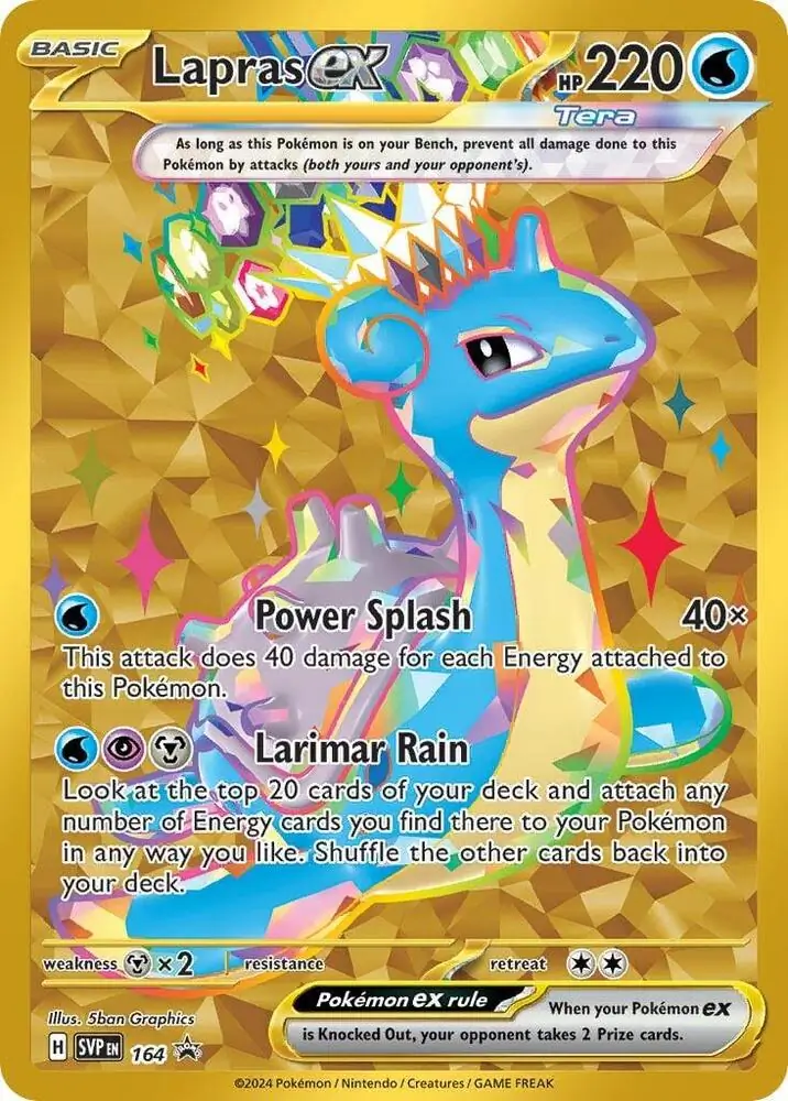 Lapras ex Pokemon card from Scarlet & Violet Promos