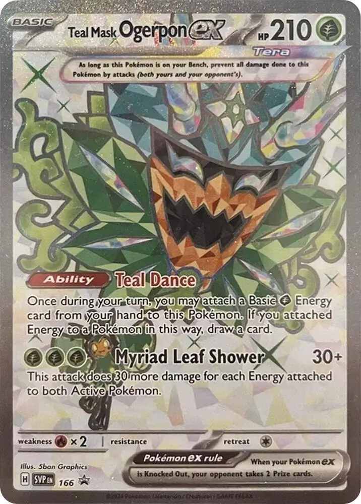 Teal Mask Ogerpon ex Pokemon card from Scarlet & Violet Promos