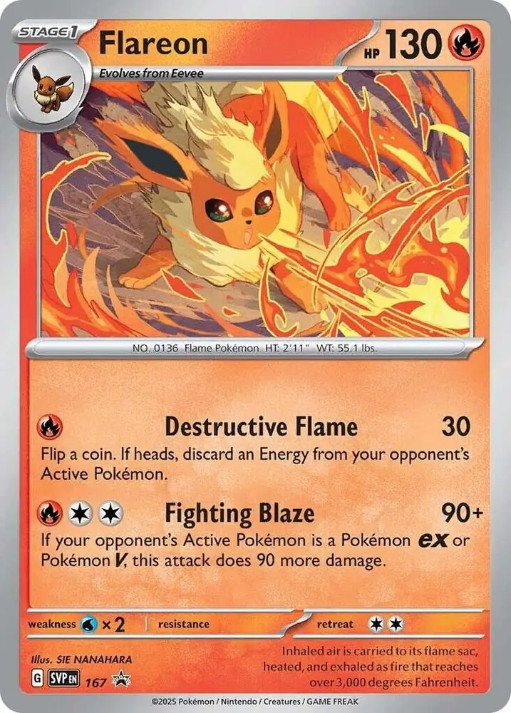 Flareon Pokemon card from Scarlet & Violet Promos