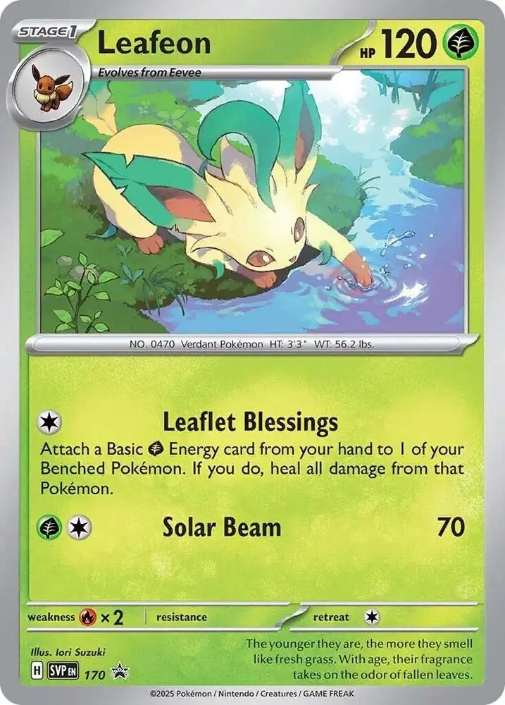 Leafeon Pokemon card from Scarlet & Violet Promos