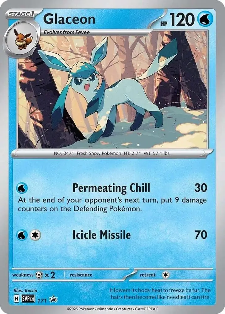 Glaceon Pokemon card from Scarlet & Violet Promos